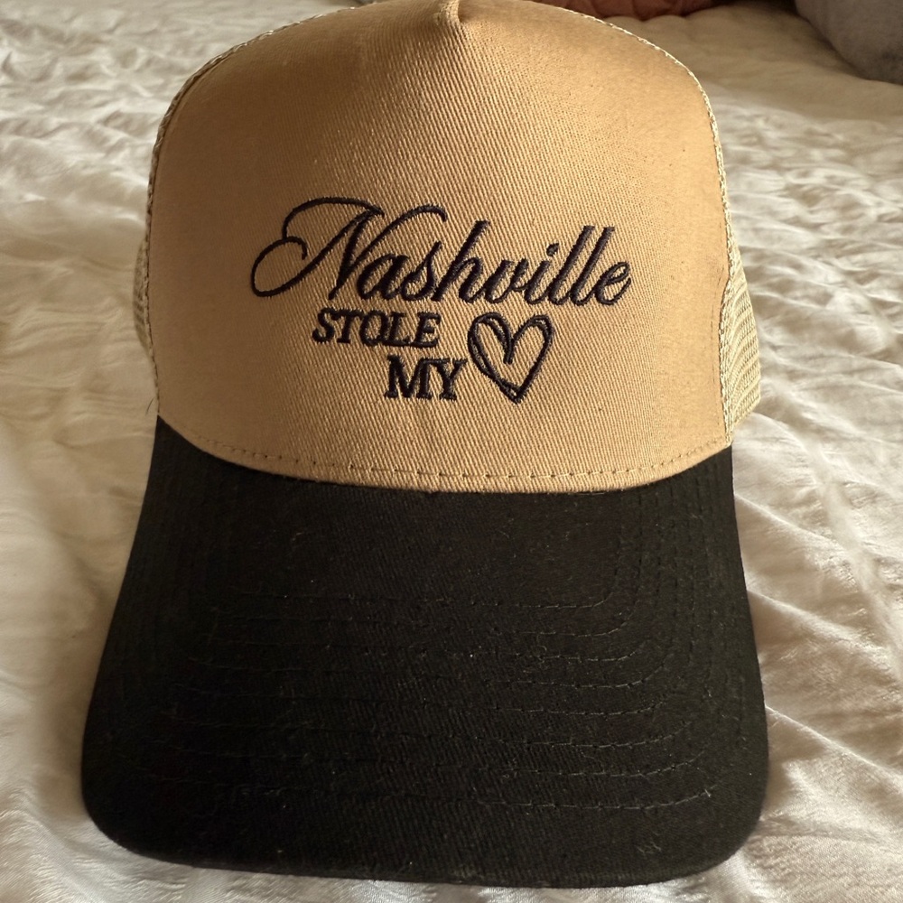 Tan and Black Nashville Trucker Hat